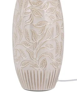New Beliani Lampada da tavolo SALZA Ceramica Beige