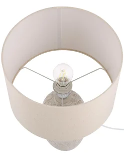 New Beliani Lampada da tavolo SALZA Ceramica Beige