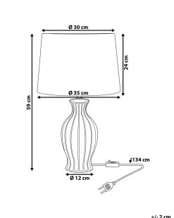 Clearance Beliani Lampada da tavolo SAMINA Ceramica Verde Grigio Verde