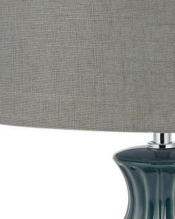 Clearance Beliani Lampada da tavolo SAMINA Ceramica Verde Grigio Verde