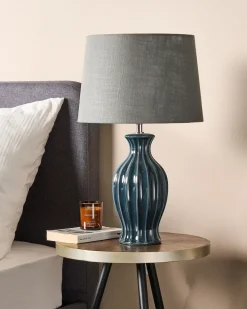 Clearance Beliani Lampada da tavolo SAMINA Ceramica Verde Grigio Verde