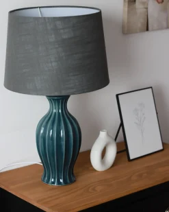 Clearance Beliani Lampada da tavolo SAMINA Ceramica Verde Grigio Verde