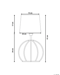 Online Beliani Lampada da tavolo SAMO Marrone/Bianco Bianco Marrone