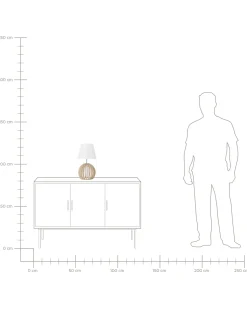 Online Beliani Lampada da tavolo SAMO Marrone/Bianco Bianco Marrone