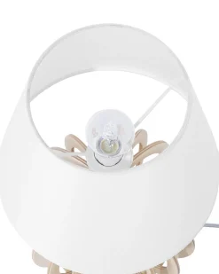 Online Beliani Lampada da tavolo SAMO Marrone/Bianco Bianco Marrone