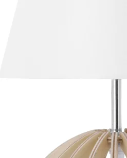 Online Beliani Lampada da tavolo SAMO Marrone/Bianco Bianco Marrone
