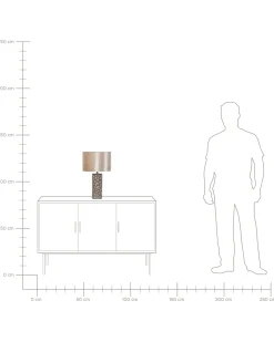 Hot Beliani Lampada da tavolo SANKURU Ceramica Oro Beige Oro