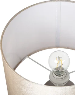 Hot Beliani Lampada da tavolo SANKURU Ceramica Oro Beige Oro