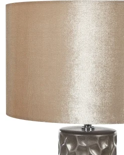 Hot Beliani Lampada da tavolo SANKURU Ceramica Oro Beige Oro