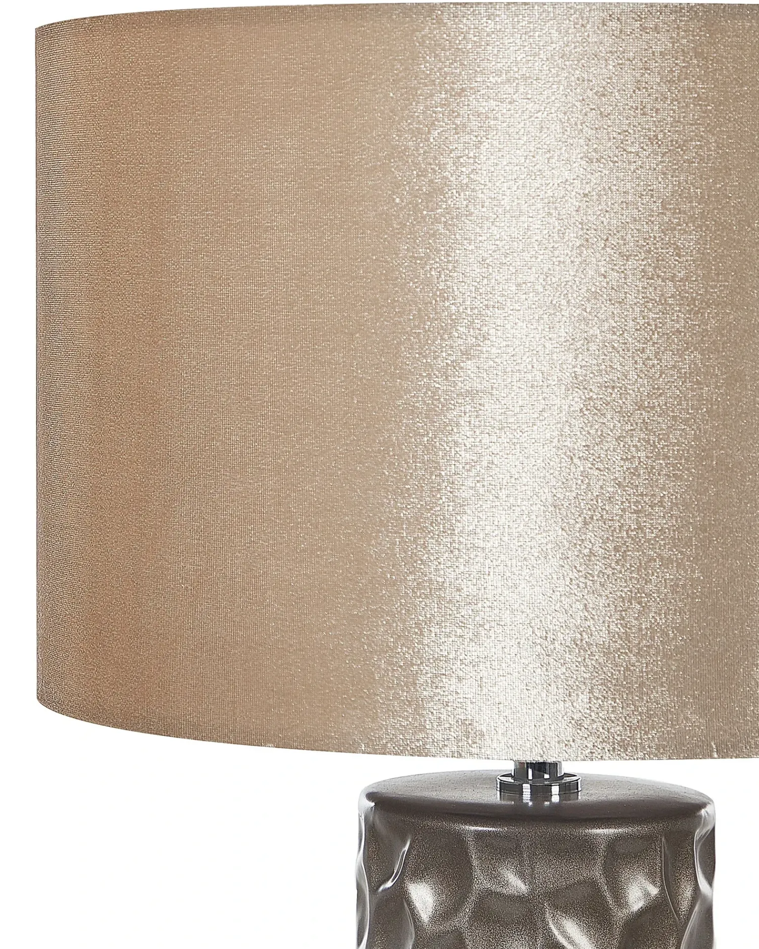 Hot Beliani Lampada da tavolo SANKURU Ceramica Oro Beige Oro