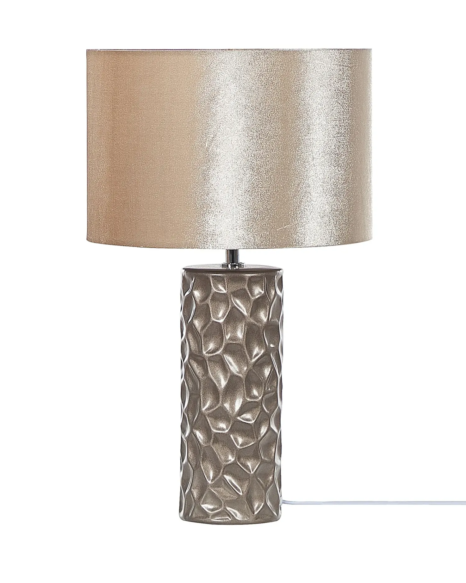 Hot Beliani Lampada da tavolo SANKURU Ceramica Oro Beige Oro