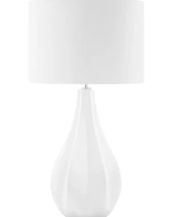 Online Beliani Lampada da tavolo SANTEE Porcellana Bianco sporco Bianco Beige
