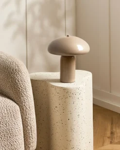 Clearance Beliani Lampada da tavolo SANYA Metallo Beige