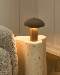 Clearance Beliani Lampada da tavolo SANYA Metallo Beige