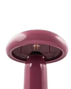 Hot Beliani Lampada da tavolo SANYA Metallo Bordeaux Rosso