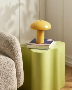 Hot Beliani Lampada da tavolo SANYA Metallo Giallo