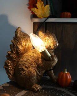 Best Beliani Lampada da tavolo Scoiattolo PINOLI Oro Ottone Oro