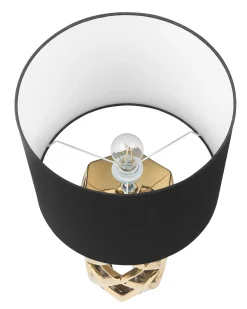 Sale Beliani Lampada da tavolo SELJA Ceramica Oro Nero Oro