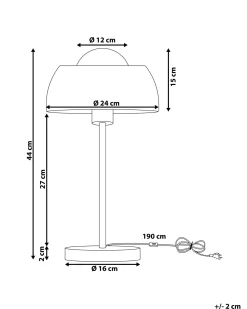 Hot Beliani Lampada da tavolo SENETTE Metallo Oro