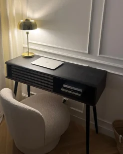 Hot Beliani Lampada da tavolo SENETTE Metallo Oro