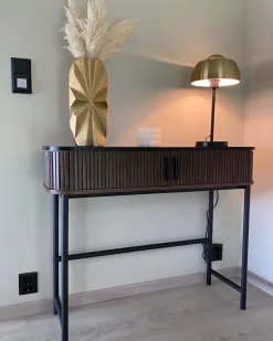 Hot Beliani Lampada da tavolo SENETTE Metallo Nero/Oro Oro Nero