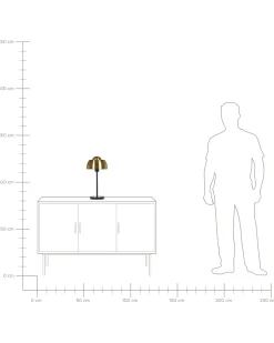 Hot Beliani Lampada da tavolo SENETTE Metallo Nero/Oro Oro Nero