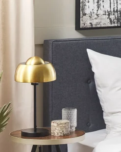 Hot Beliani Lampada da tavolo SENETTE Metallo Nero/Oro Oro Nero