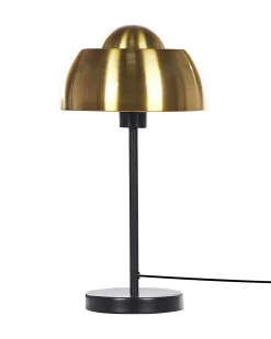 Hot Beliani Lampada da tavolo SENETTE Metallo Nero/Oro Oro Nero