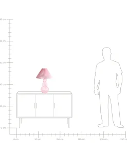 Best Beliani Lampada da tavolo SENGWA Vetro Rosa