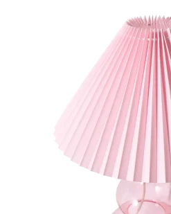 Best Beliani Lampada da tavolo SENGWA Vetro Rosa