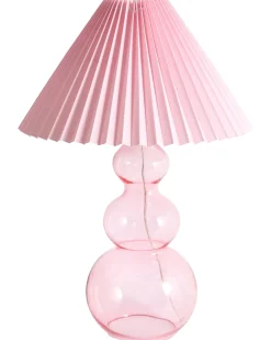 Best Beliani Lampada da tavolo SENGWA Vetro Rosa
