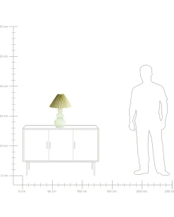 Beliani Lampada da tavolo SENGWA Vetro Verde