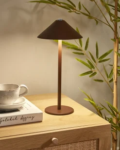 Best Beliani Lampada da tavolo senza fili a LED FRANCOLI con dimmer Metallo Marrone