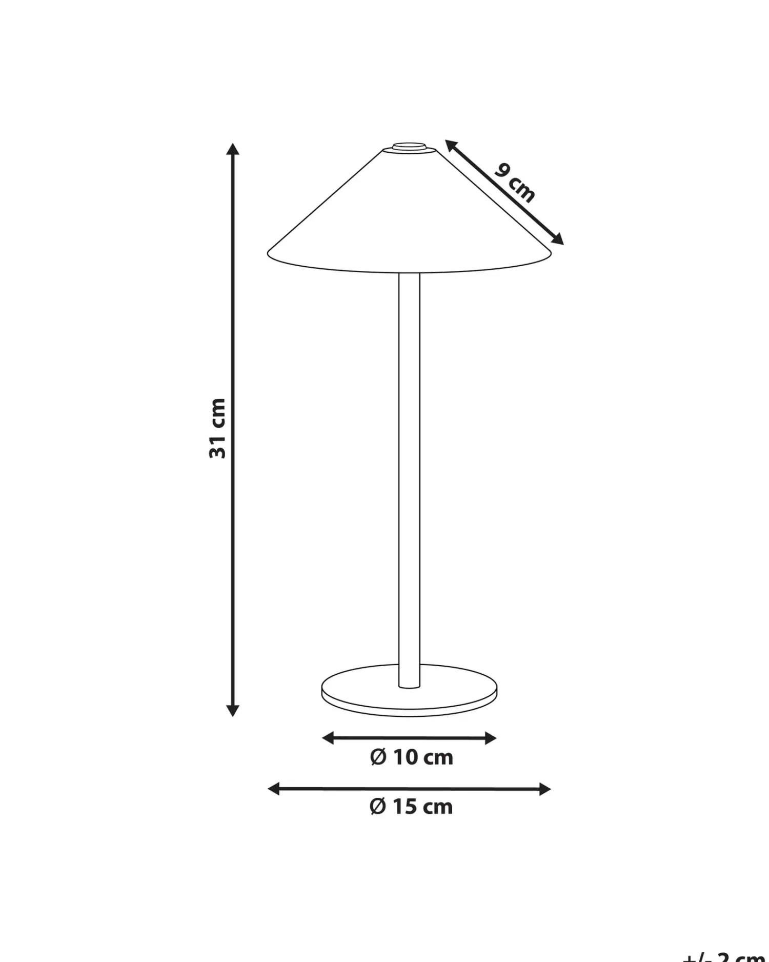 Best Beliani Lampada da tavolo senza fili a LED FRANCOLI con dimmer Metallo Marrone
