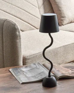 Discount Beliani Lampada da tavolo senza fili a LED VOUGA con dimmer Metallo Nero