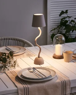 Discount Beliani Lampada da tavolo senza fili a LED VOUGA con dimmer Metallo Beige