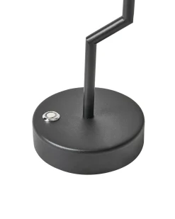 Clearance Beliani Lampada da tavolo senza fili a LED ALVIELA con dimmer Metallo Nero Bianco Marrone Nero