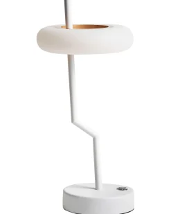 Hot Beliani Lampada da tavolo senza fili a LED ALVIELA con dimmer Metallo Bianco Bianco Marrone