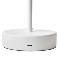 Hot Beliani Lampada da tavolo senza fili a LED ALVIELA con dimmer Metallo Bianco Bianco Marrone