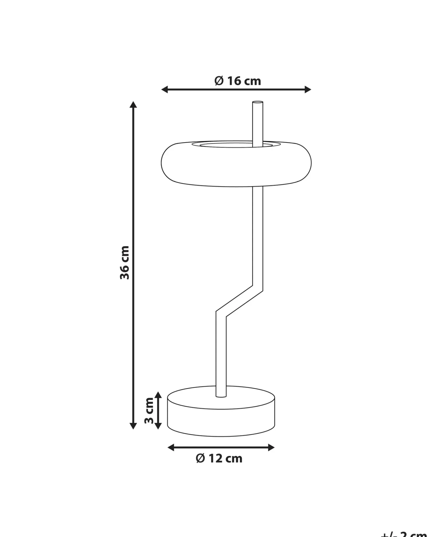 Hot Beliani Lampada da tavolo senza fili a LED ALVIELA con dimmer Metallo Bianco Bianco Marrone