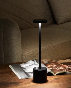 Best Beliani Lampada da tavolo senza fili a LED LIZANDRO con dimmer Metallo Nero
