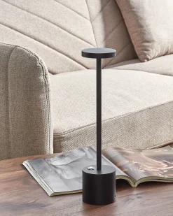 Best Beliani Lampada da tavolo senza fili a LED LIZANDRO con dimmer Metallo Nero