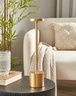 Clearance Beliani Lampada da tavolo senza fili a LED LIZANDRO con dimmer Metallo Oro