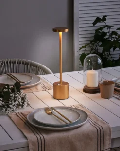 Clearance Beliani Lampada da tavolo senza fili a LED LIZANDRO con dimmer Metallo Oro