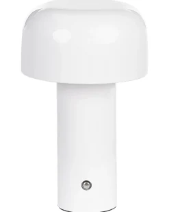 New Beliani Lampada da tavolo senza fili a LED BESOS con dimmer Metallo Bianco