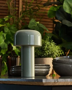 New Beliani Lampada da tavolo senza fili a LED BESOS con dimmer Metallo Grigio
