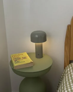 New Beliani Lampada da tavolo senza fili a LED BESOS con dimmer Metallo Grigio