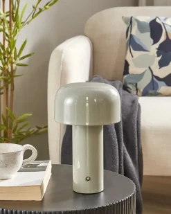 New Beliani Lampada da tavolo senza fili a LED BESOS con dimmer Metallo Grigio