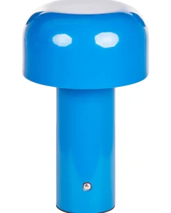 Beliani Lampada da tavolo senza fili a LED BESOS con dimmer Metallo Blu