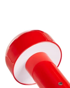 New Beliani Lampada da tavolo senza fili a LED BESOS con dimmer Metallo Rosso